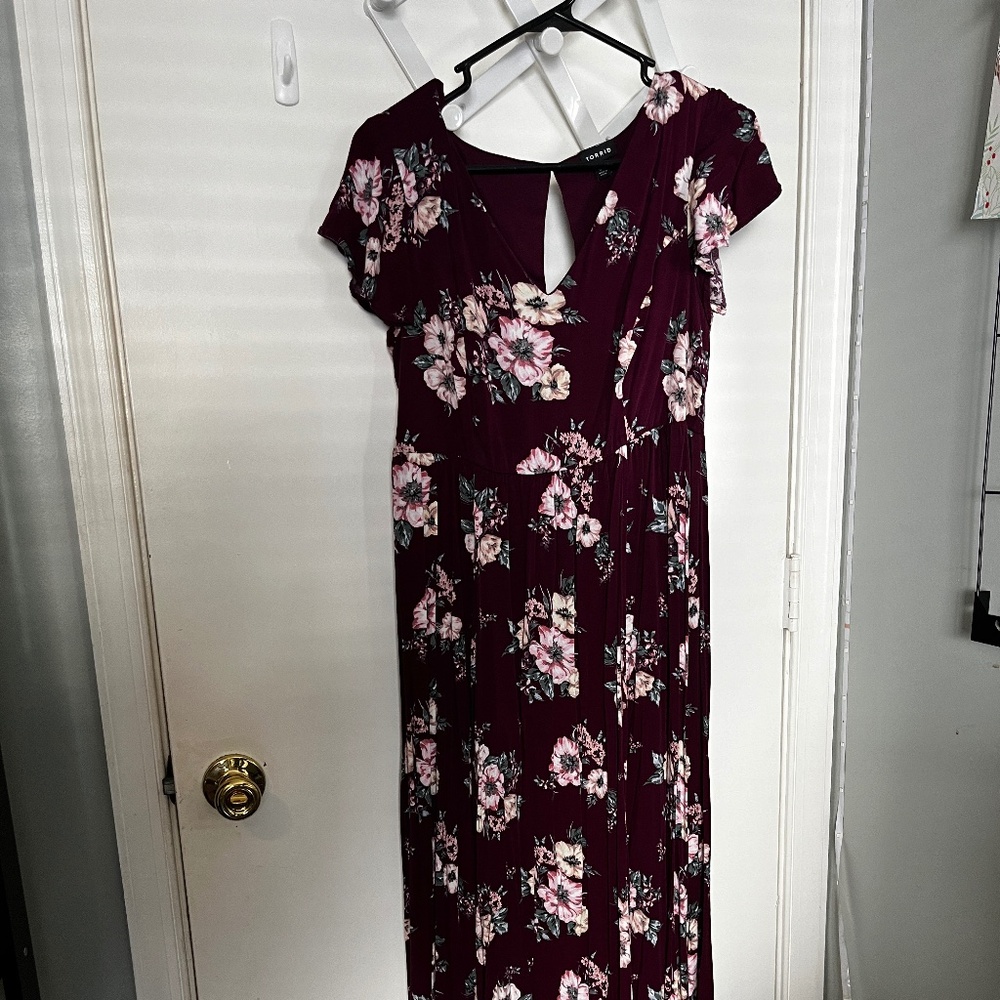 floral maxi dress with slit
